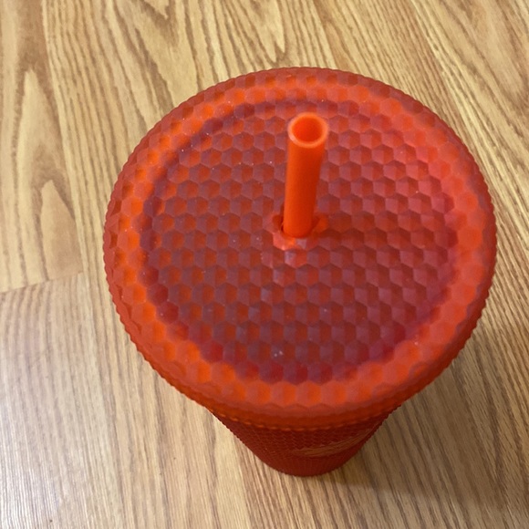 Red Studded Matte Textured Valentine’s Starbucks 24oz Travel Cup - Picture 3 of 4